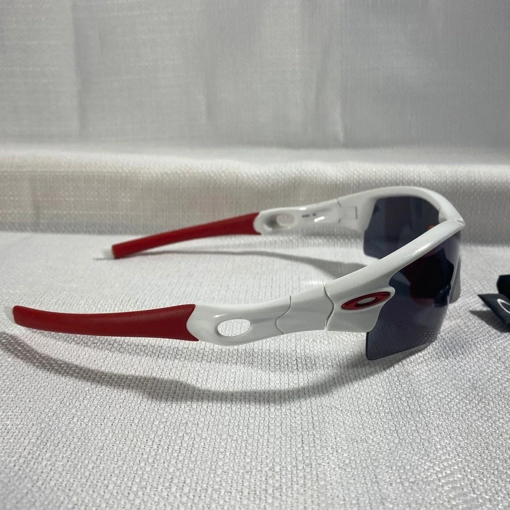Oakley Radar Path Sunglasses White Red Blue Lens Sport Shield 09-6712